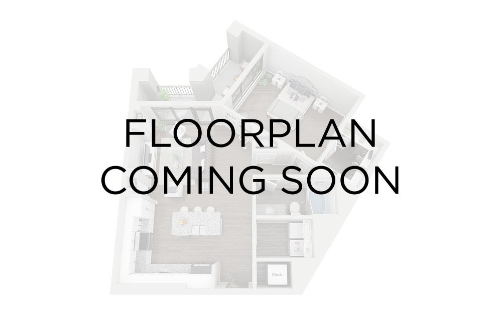 2 Bed-FS - 2 bedroom floorplan layout with 2 bathrooms and 805 square feet